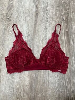 Calvin Klein Burgundy Lace Triangle Bra